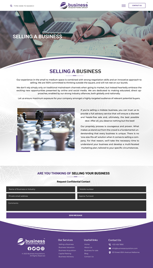 Web Design by Blue Sparrow for Business Acquisitions Group | Design: #30156125