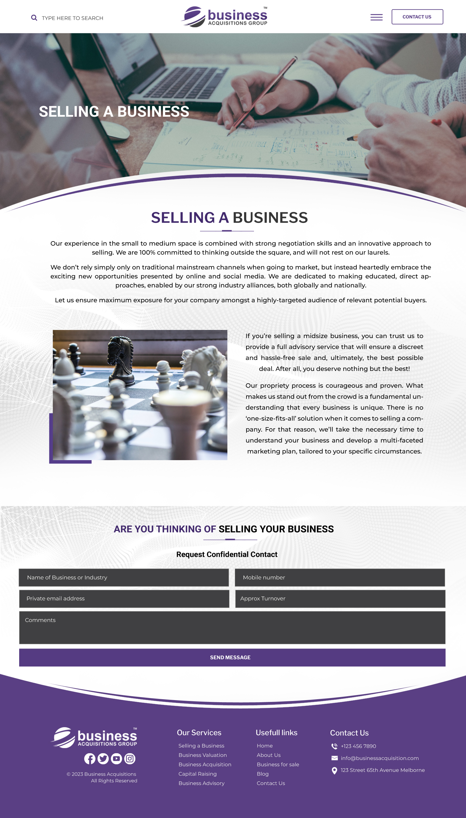 Web Design by Blue Sparrow for Business Acquisitions Group | Design #30170886