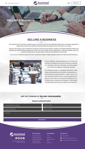 Web Design by Blue Sparrow for Business Acquisitions Group | Design: #30170886