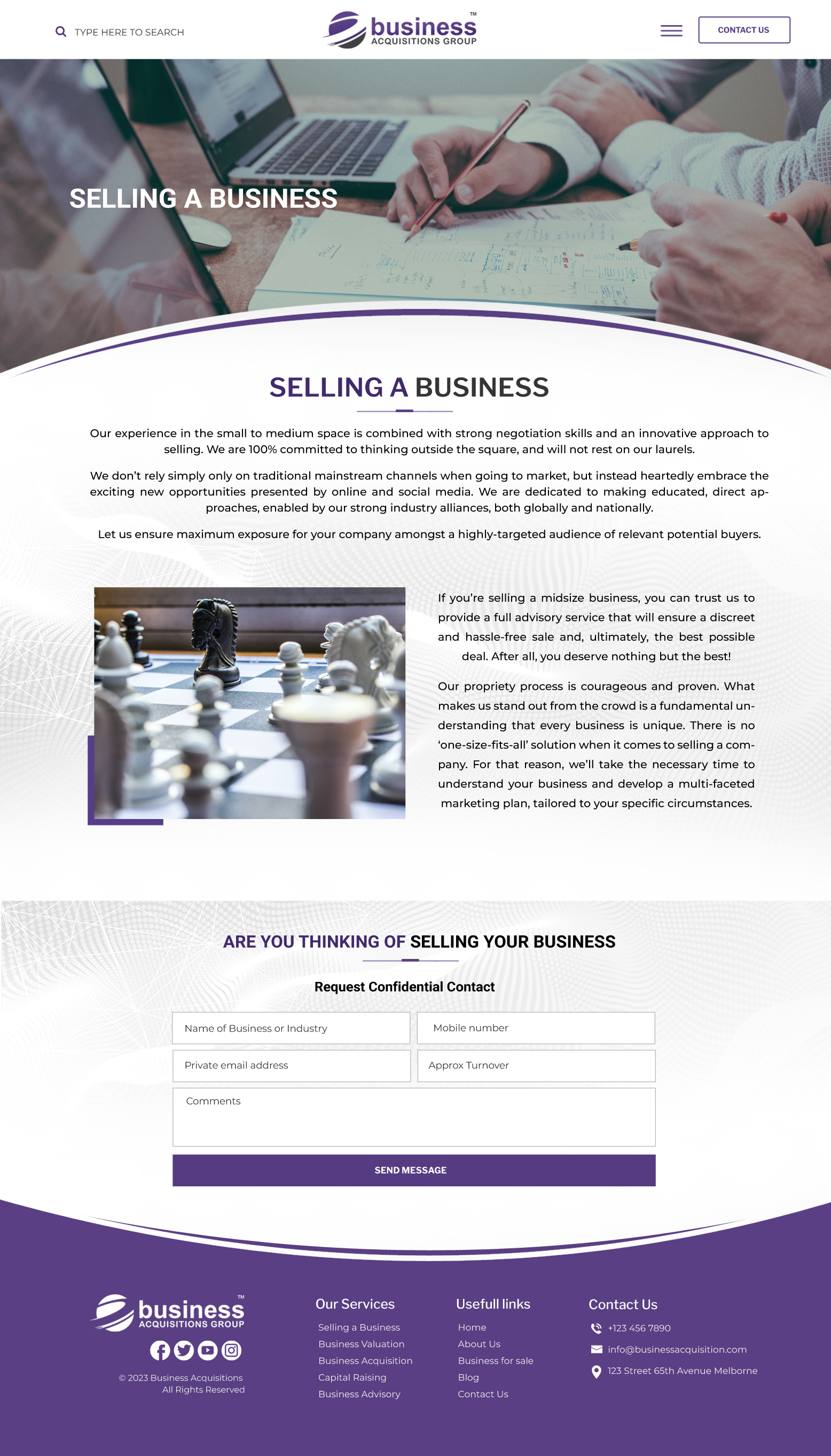 Web Design by Blue Sparrow for Business Acquisitions Group | Design #30311678