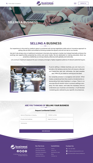 Web Design by Blue Sparrow for Business Acquisitions Group | Design: #30311678
