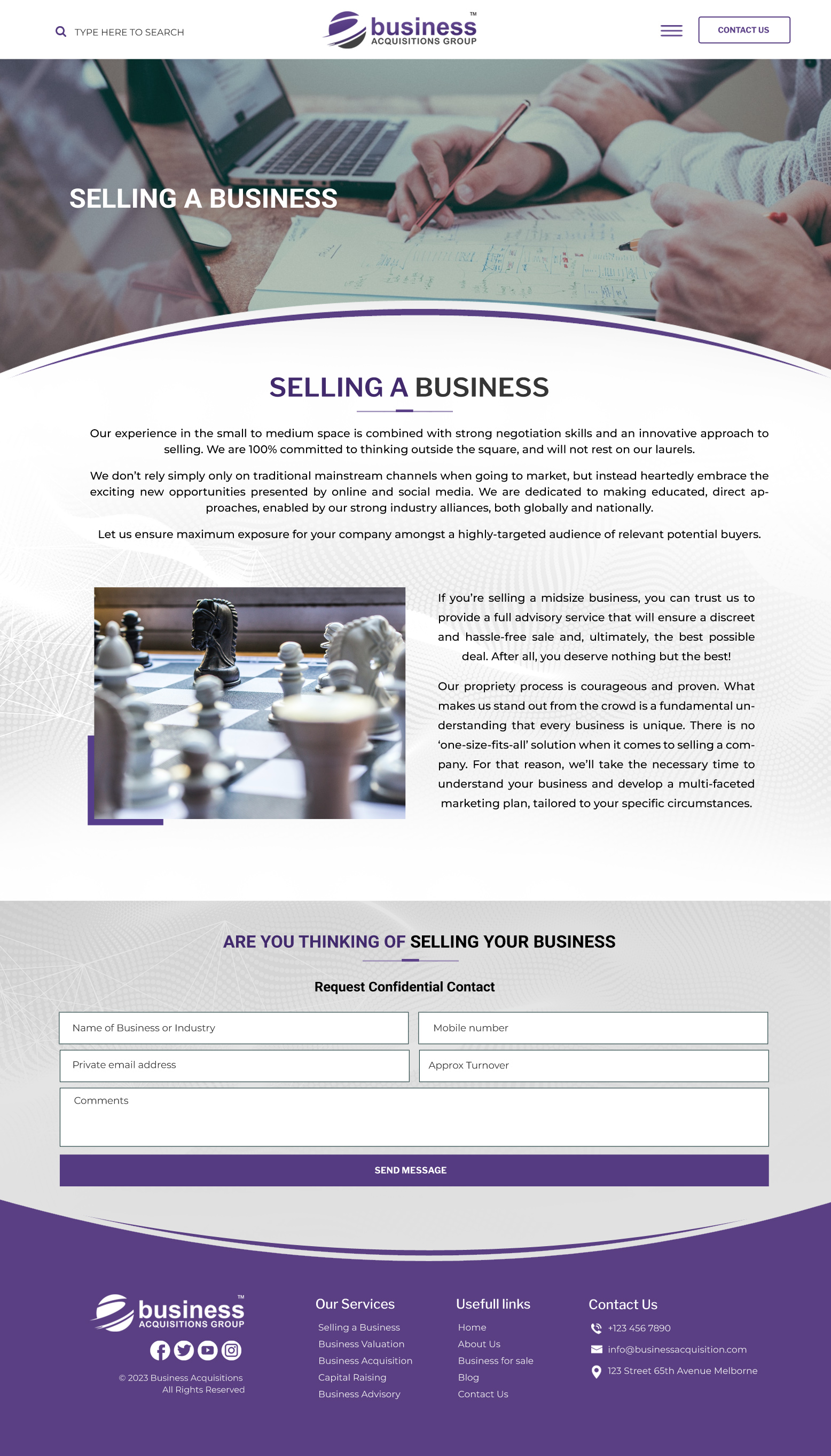 Diseño Web por Blue Sparrow para Business Acquisitions Group | Diseño #30408343