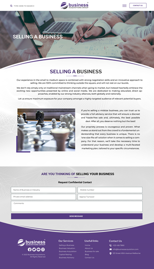 Web Design by Blue Sparrow for Business Acquisitions Group | Design: #30408343