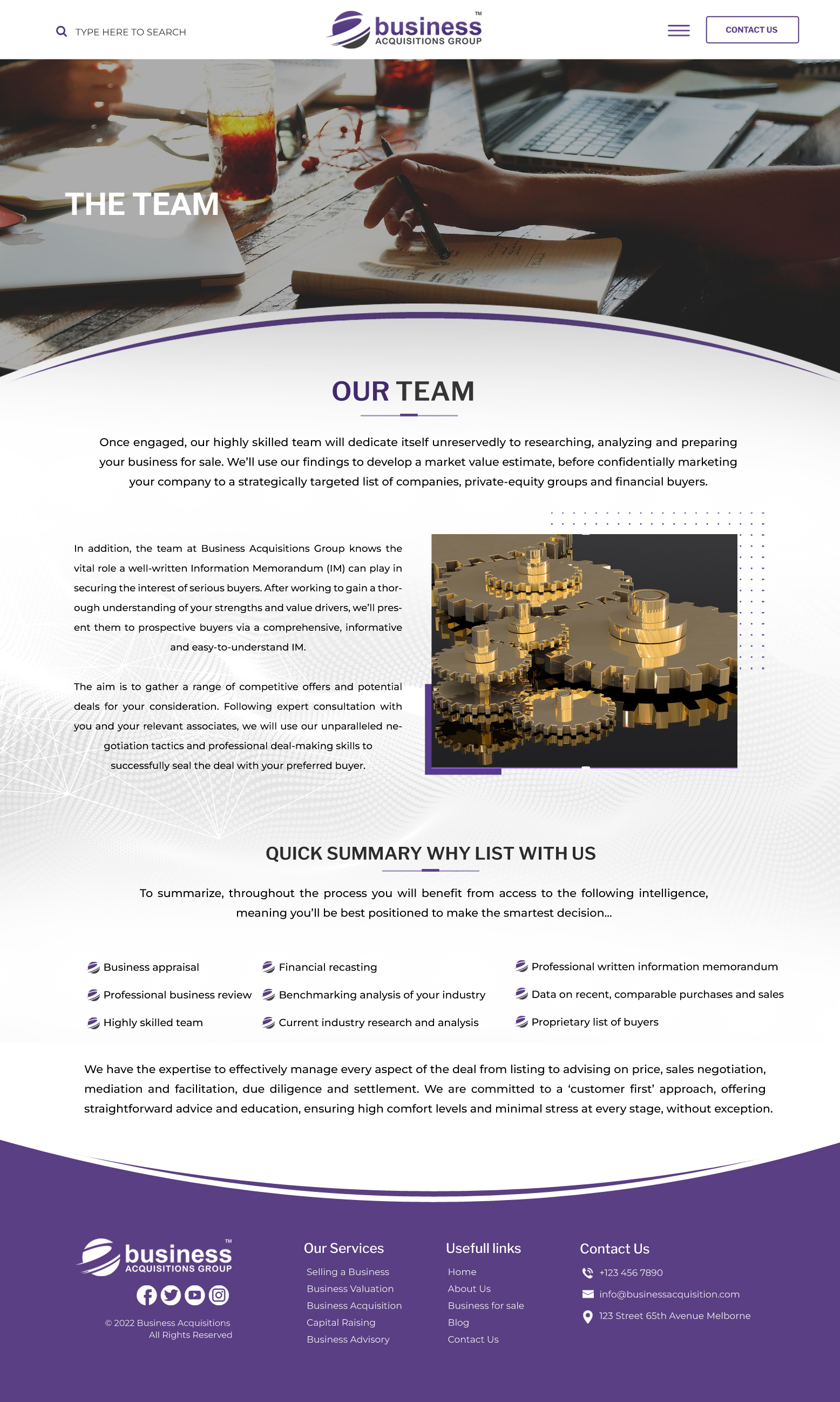 Web Design by Blue Sparrow for Business Acquisitions Group | Design #30427636