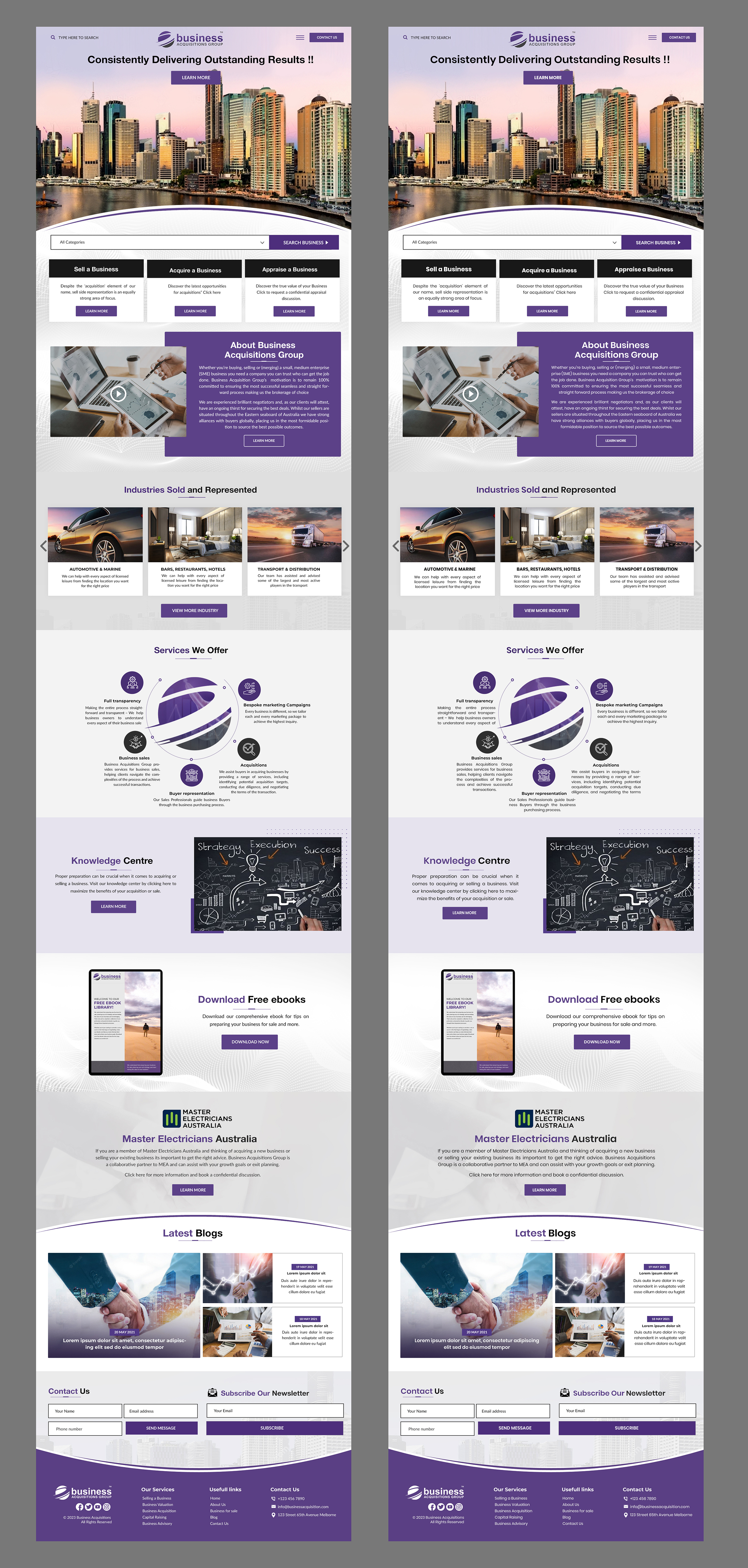 Web Design by Blue Sparrow for Business Acquisitions Group | Design #30437229