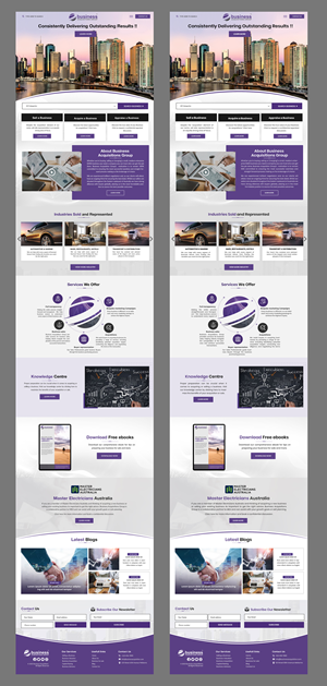 Web Design by Blue Sparrow for Business Acquisitions Group | Design: #30437229
