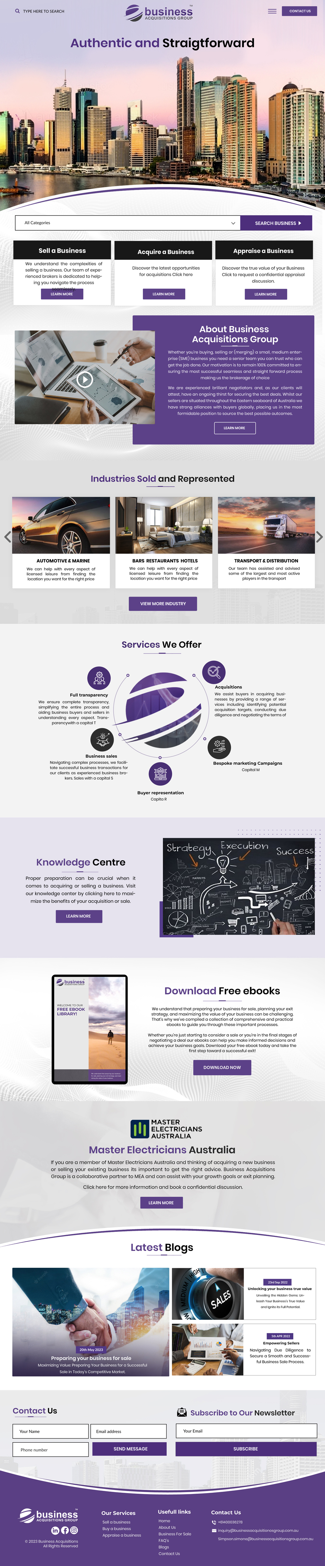Web Design by Blue Sparrow for Business Acquisitions Group | Design #30565255