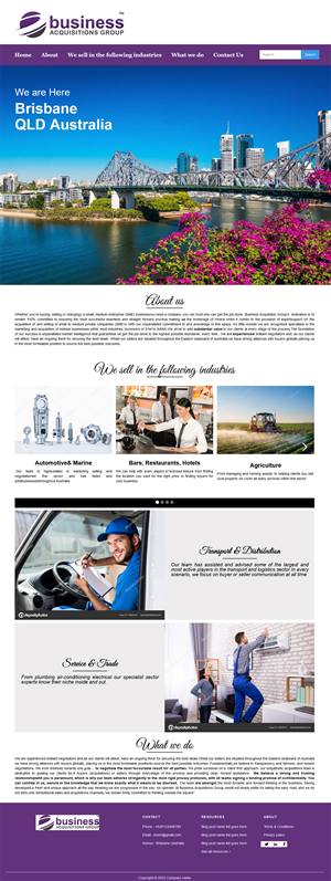 Web Design by Putra Makarin for Business Acquisitions Group | Design #28849912