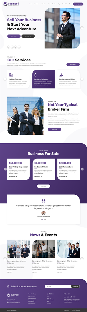 Web Design by Ruwa89 for Business Acquisitions Group | Design: #28824223