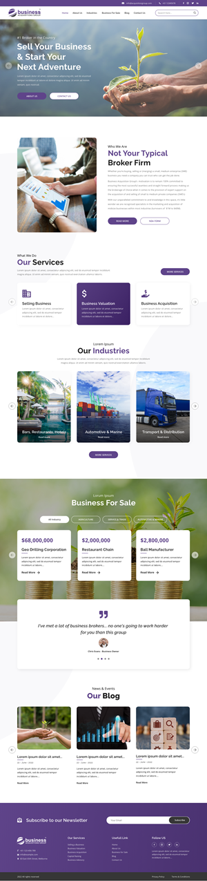 Web Design by Ruwa89 for Business Acquisitions Group | Design: #28913945