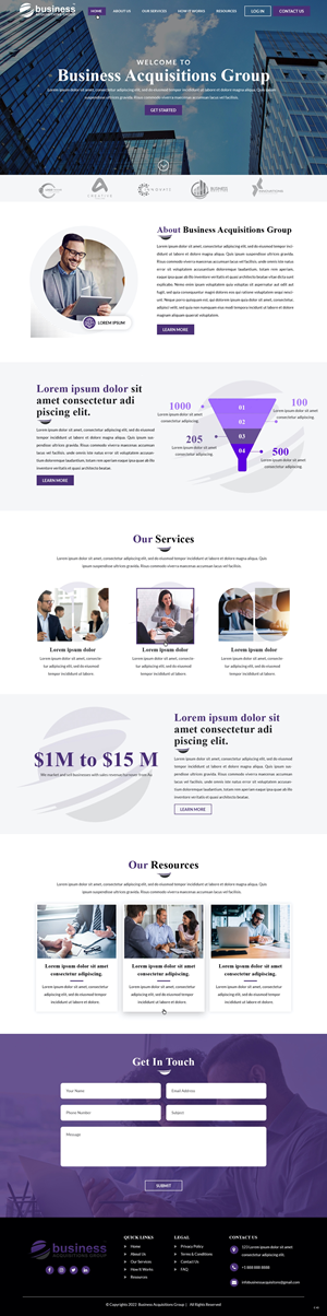 Web Design by pb for Business Acquisitions Group | Design #28815170