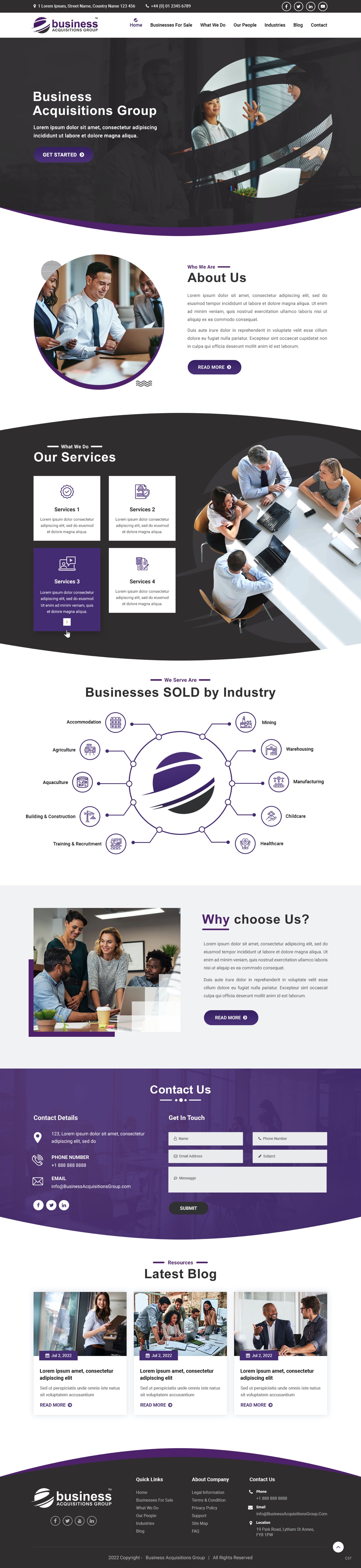 Web Design by pb for Business Acquisitions Group | Design #28815171