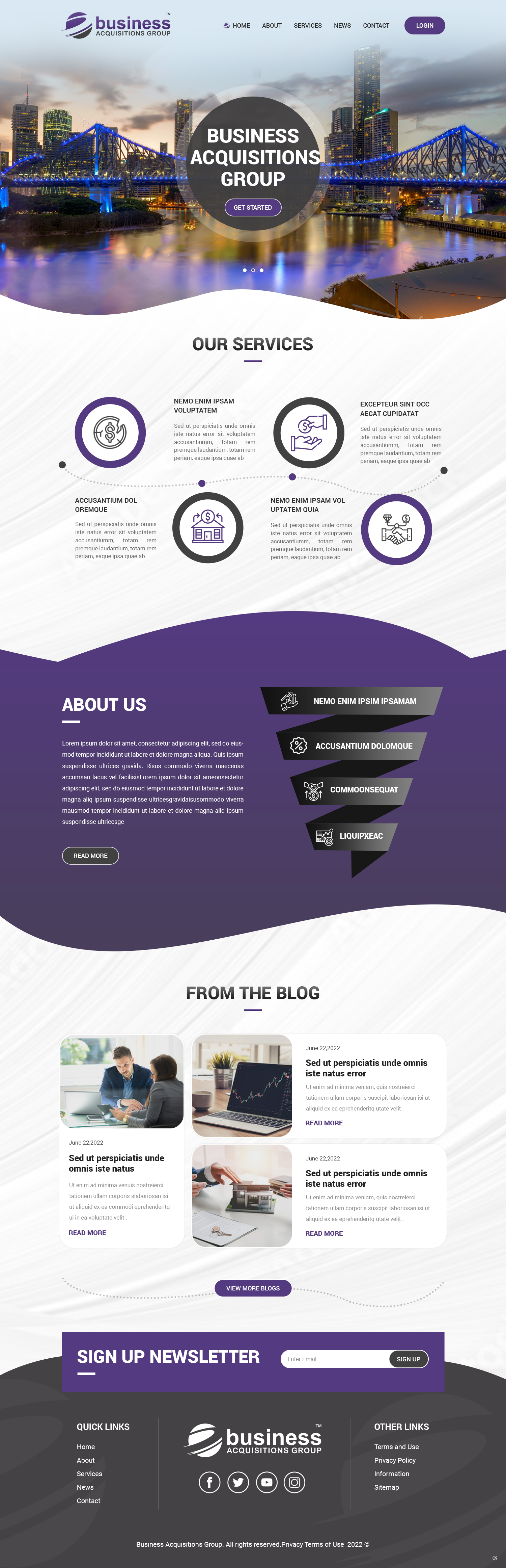 Web Design by pb for Business Acquisitions Group | Design #28815174