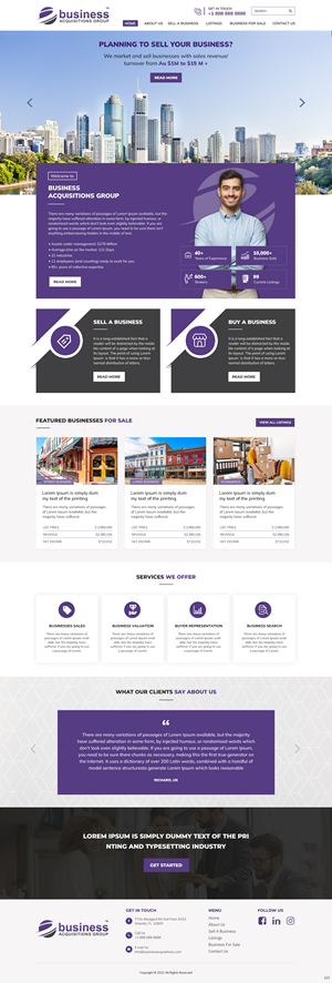 Web Design by pb for Business Acquisitions Group | Design: #28815179