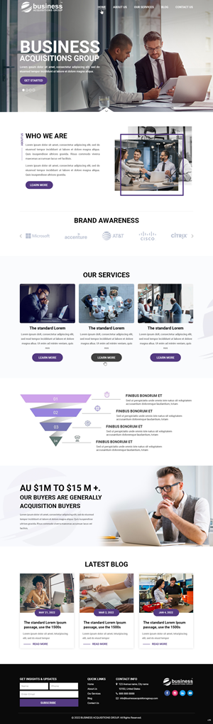 Web Design by pb for Business Acquisitions Group | Design: #28819913