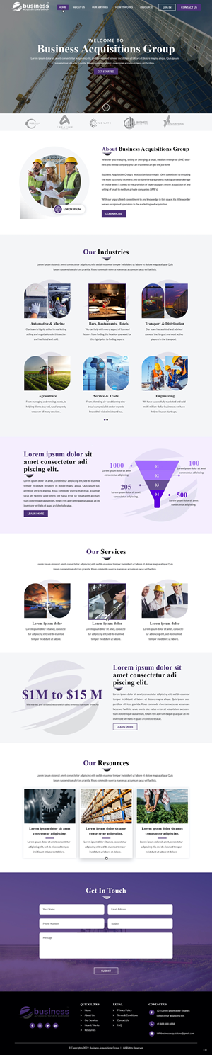 Web Design by pb for Business Acquisitions Group | Design: #28853235