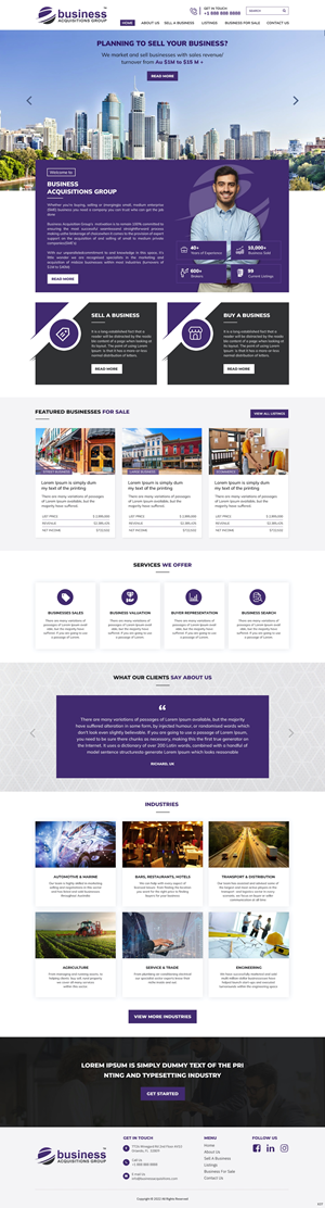 Web Design by pb for Business Acquisitions Group | Design: #28853236