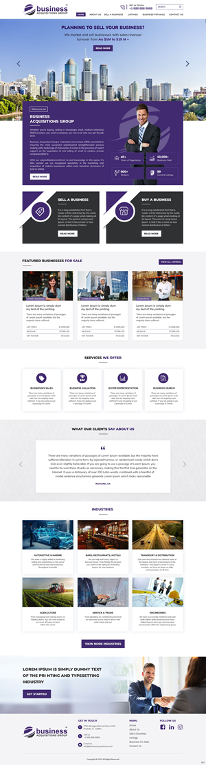 Web Design by pb for Business Acquisitions Group | Design: #28907719