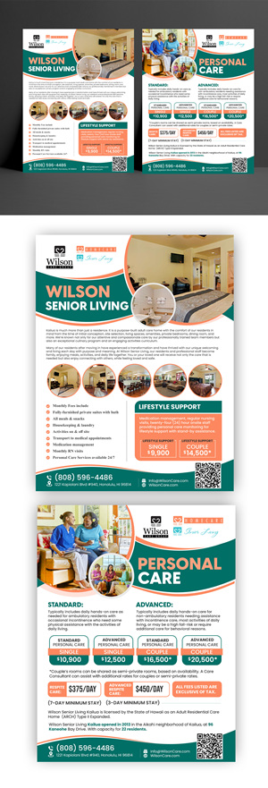 Senior Living in Hawaii needs Double sided Information Flyer | Diseño de Flyer por debdesign