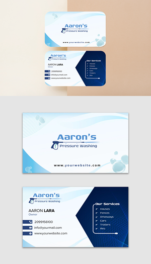 Aaron's Pressure Washing Services | Business Card Design by debdesign