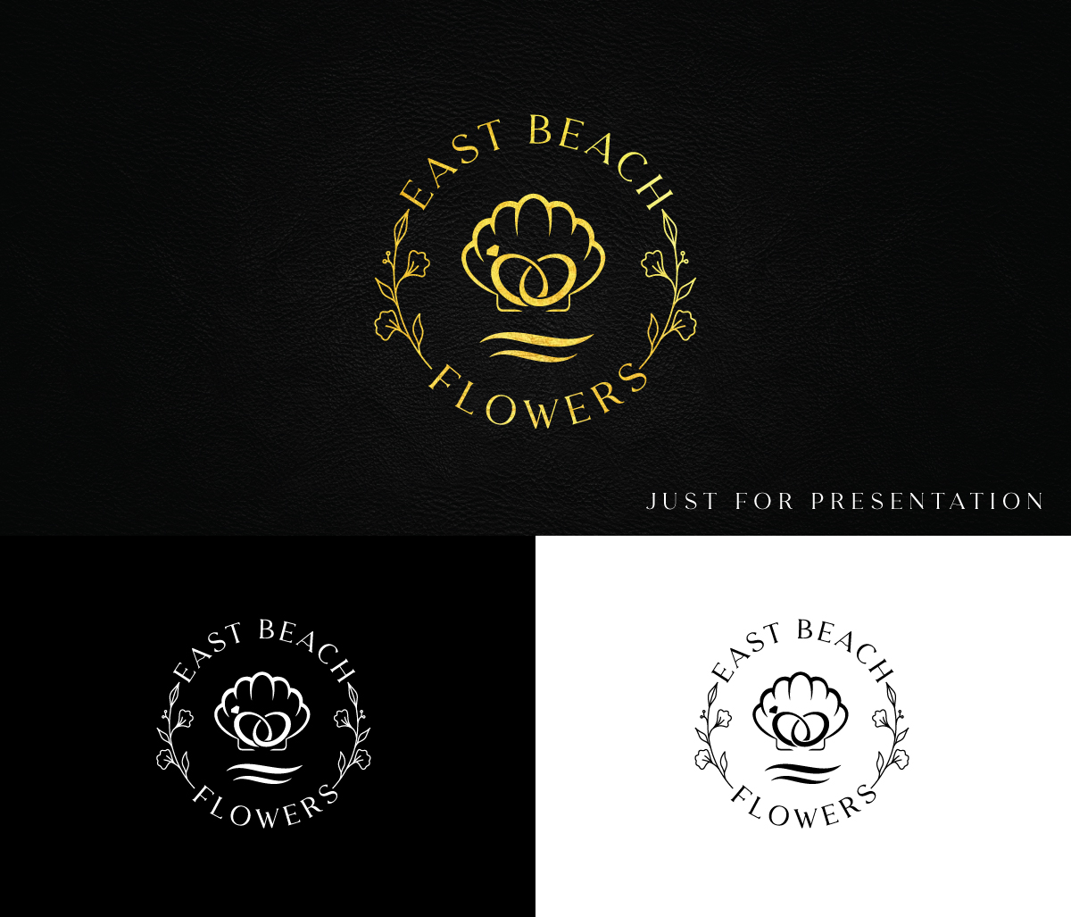 Logo Design by Logo Stock for East Beach Flowers  | Design #28816989