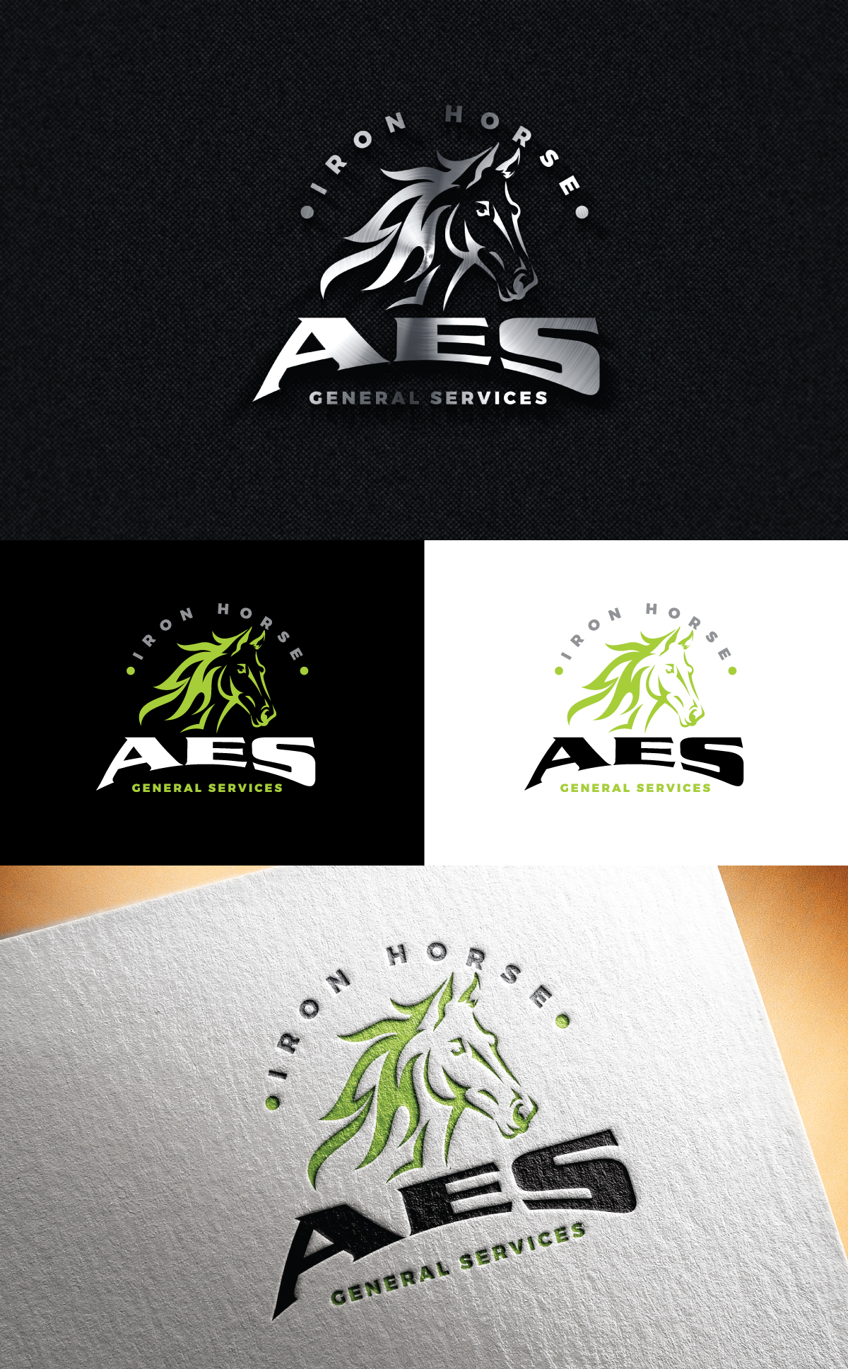 Logo Design by step forward 2 for Iron-Horse AES | Design #28831012