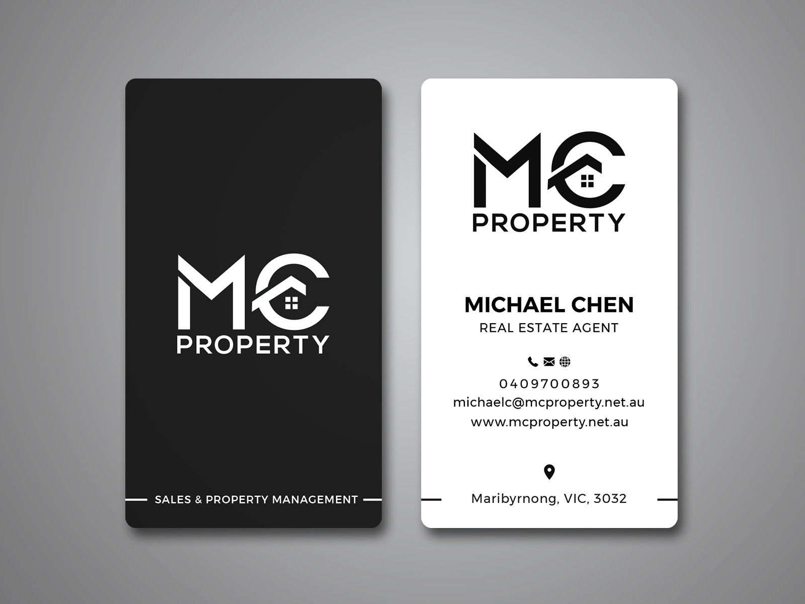 Business Card Design by Creative Moon Design for MC PROPERTY | Design #28819937