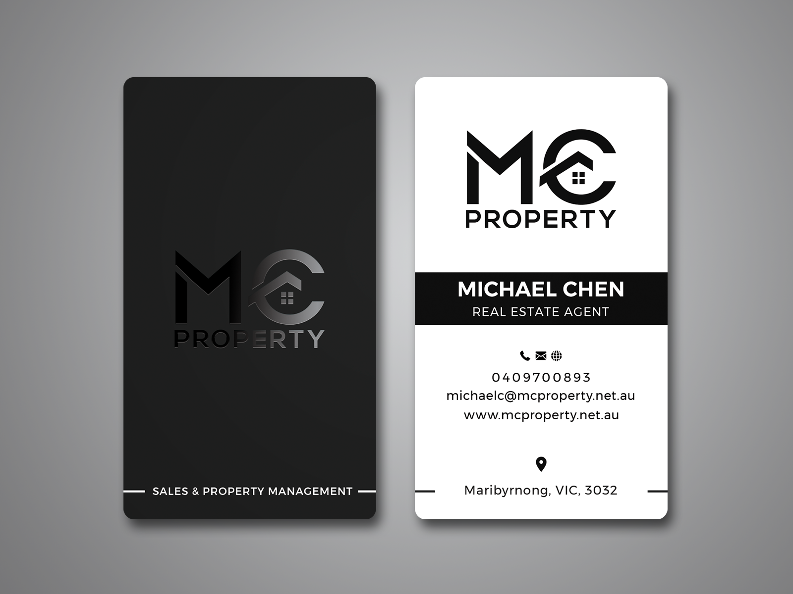 Design de Carte de Visite par Creative Moon Design pour MC PROPERTY | Design #28819938