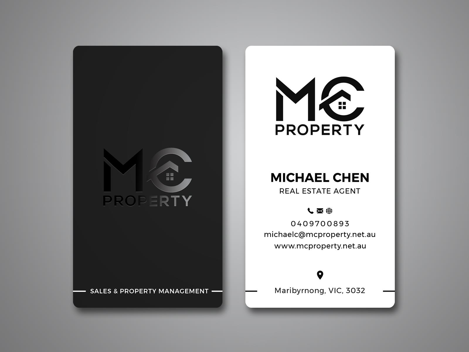 Business Card Design by Creative Moon Design for MC PROPERTY | Design #28819939