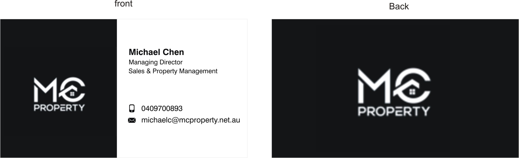 Business Card Design by Sushma for MC PROPERTY | Design #28818187