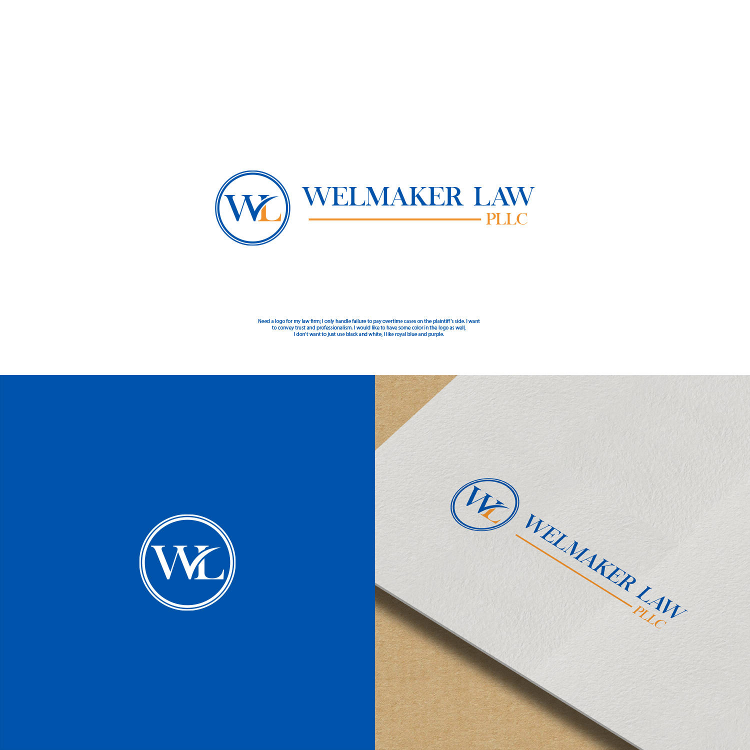 Logo Design by NZ Creatives for Welmaker Law, PLLC | Design #28832108