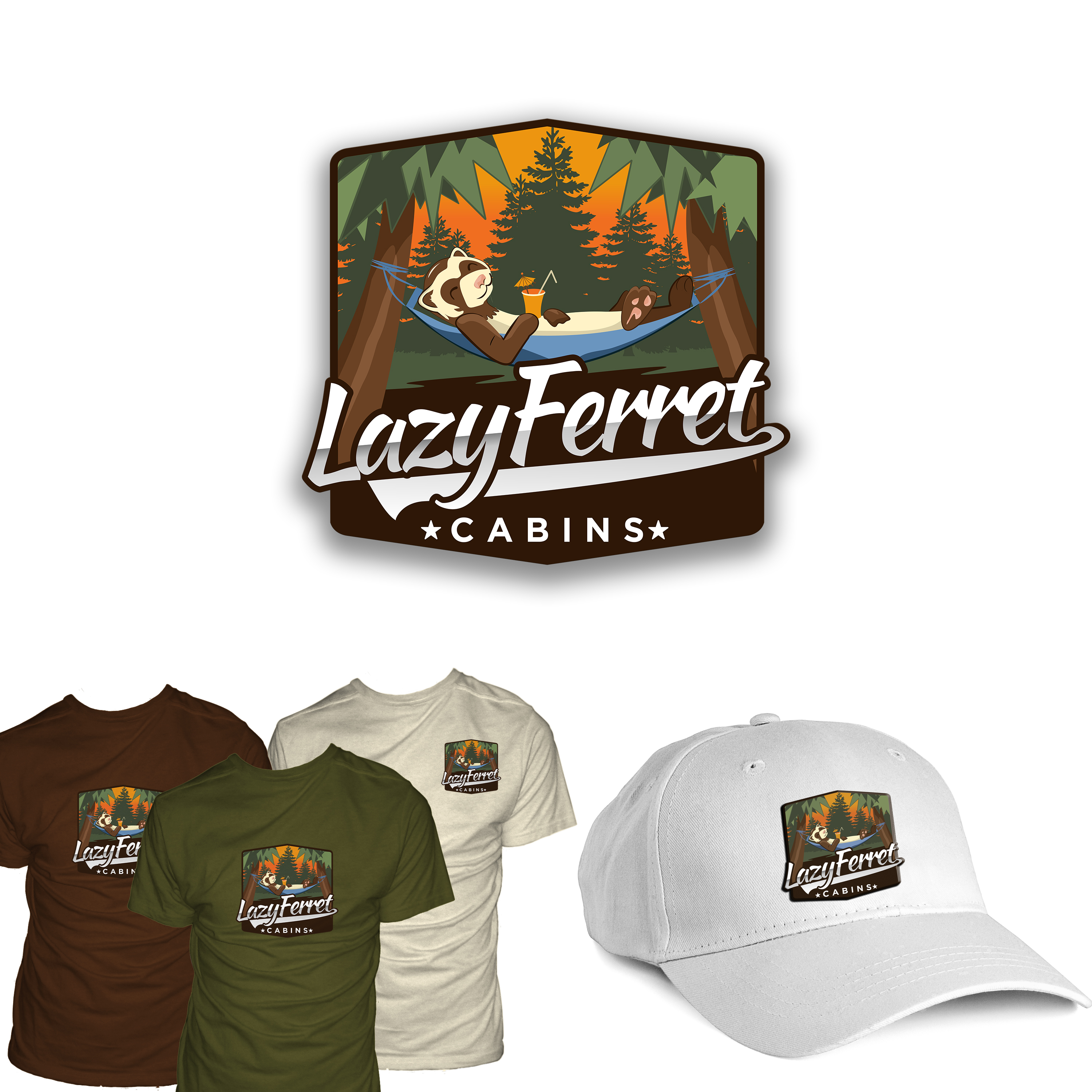 Logo Design by Lezette_G for Lazy Ferret Cabins | Design #28834335