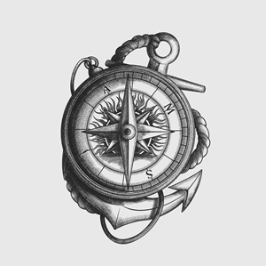 Compass tattoo to honor daughters and wife | Tattoo Design by Deeccus