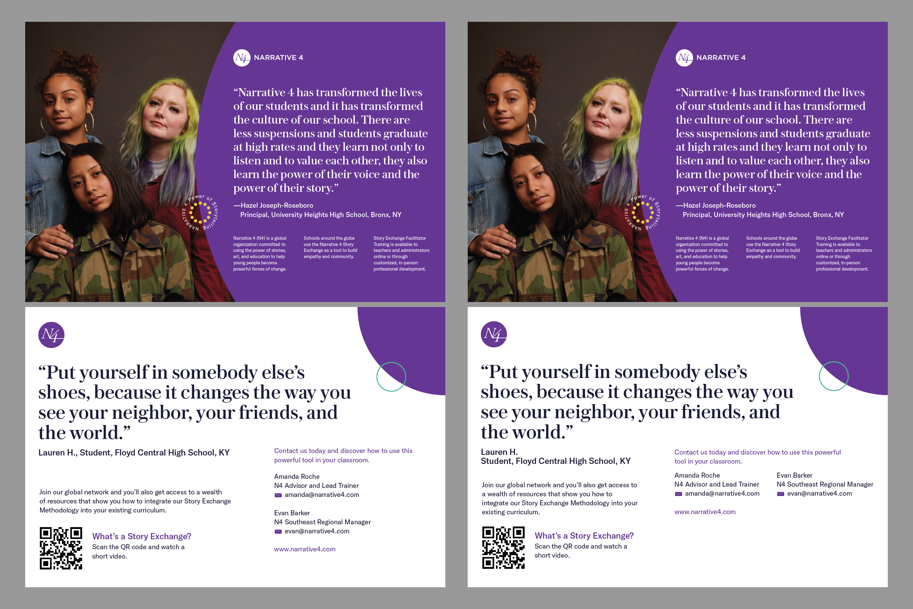 Postcard Design by Mikai!13 for Narrative 4 | Design #28841024