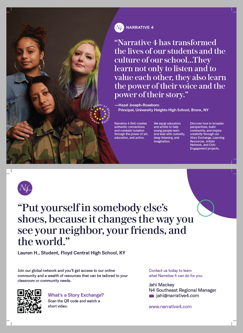 Postcard Design by Mikai!13 for Narrative 4 | Design #29398689