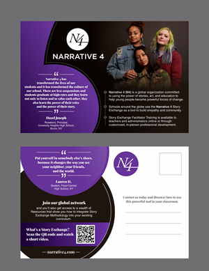 Postcard Design by KreativeMadz for Narrative 4 | Design: #28831016