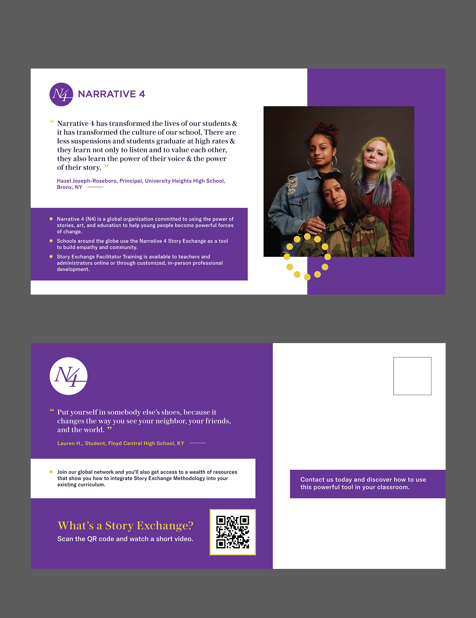 Diseño de Postal por KreativeMadz para Narrative 4 | Diseño #28832204