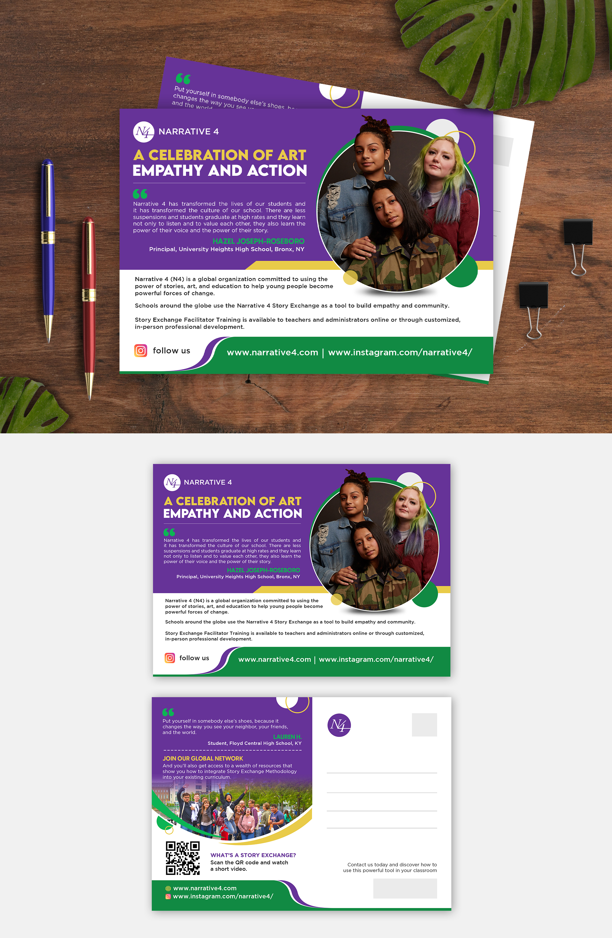 Postcard Design by debdesign for Narrative 4 | Design #28830842