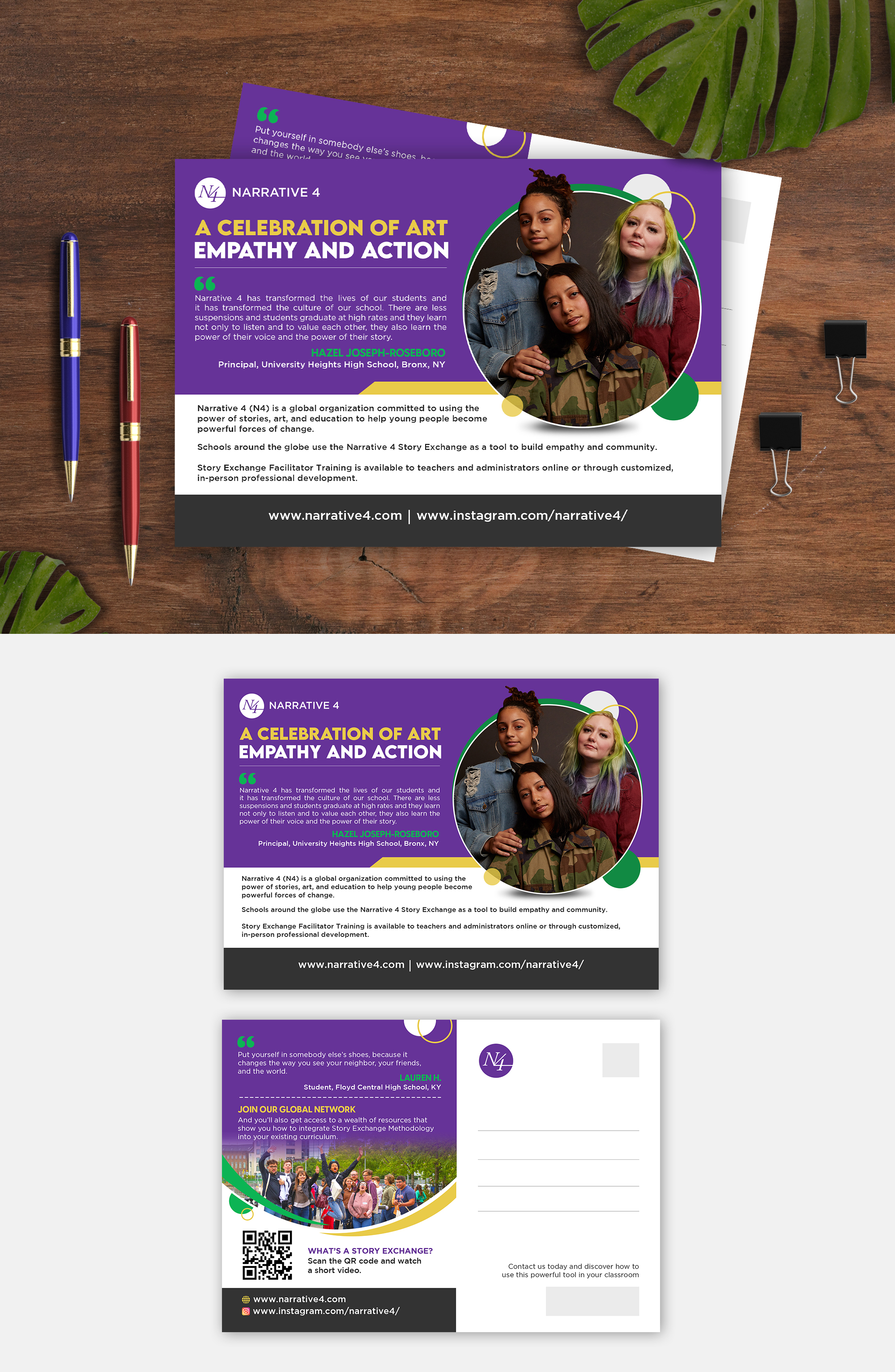 Postcard Design by debdesign for Narrative 4 | Design #28830843