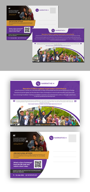 Postcard Design by debdesign for Narrative 4 | Design: #28831097