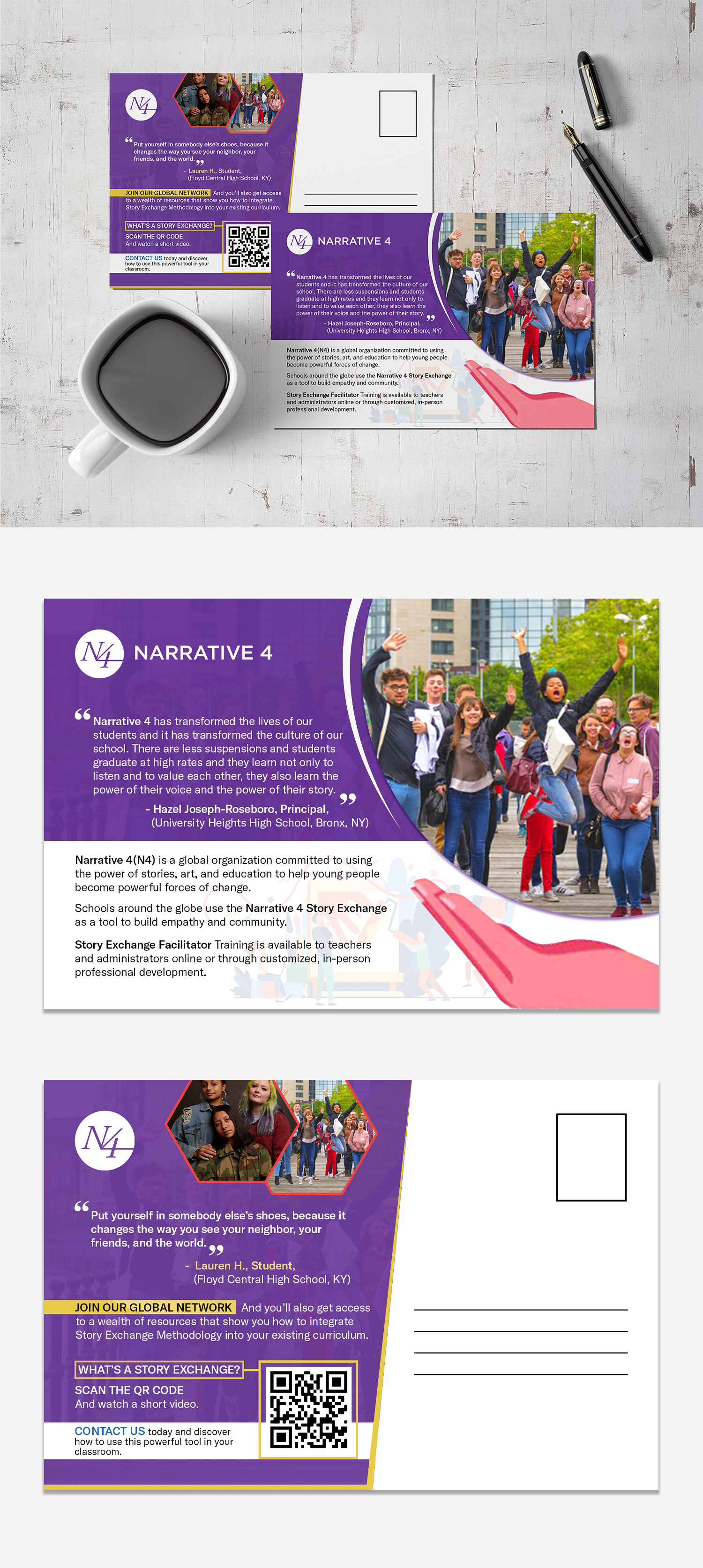 Postcard Design by debdesign for Narrative 4 | Design #28831126