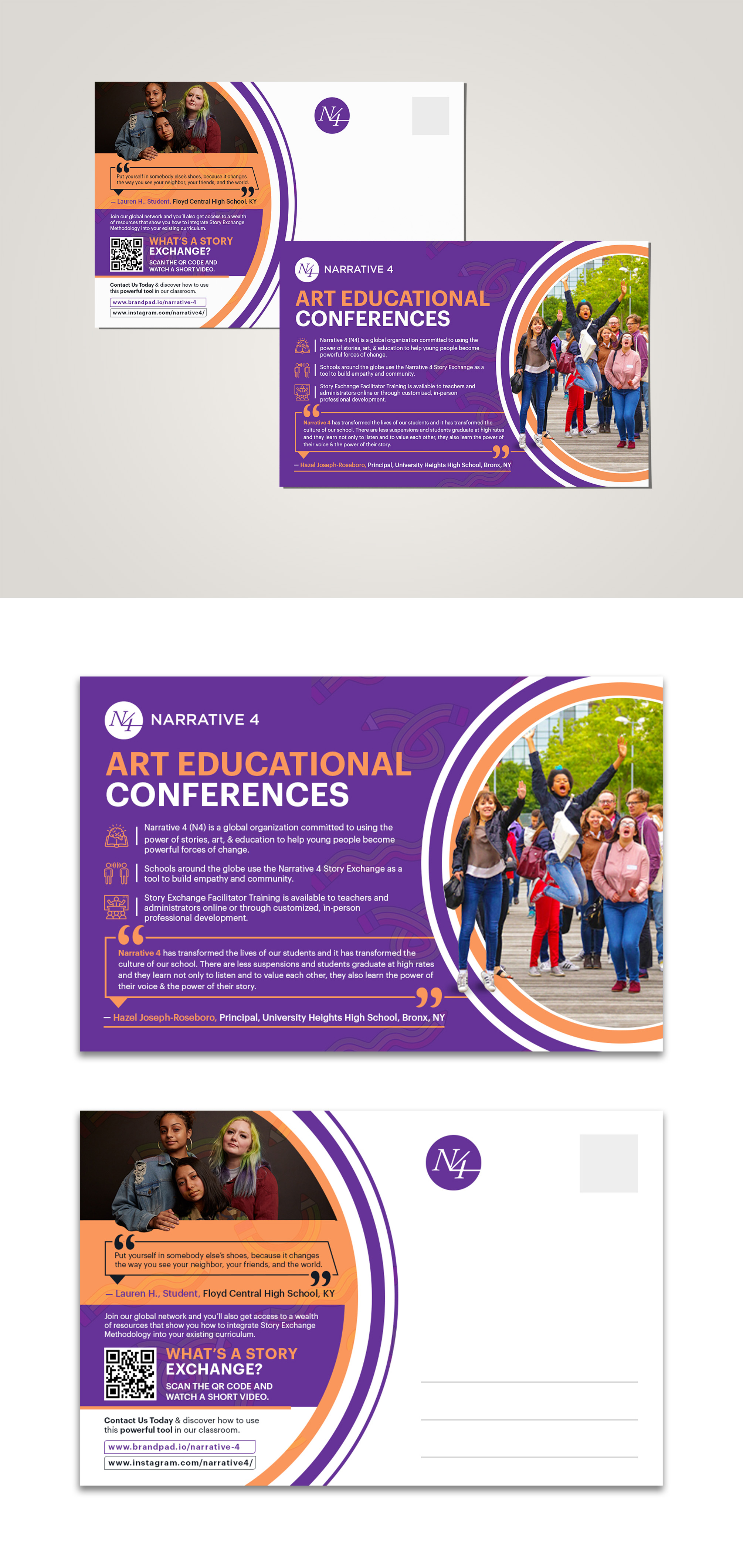 Postcard Design by debdesign for Narrative 4 | Design #28831202