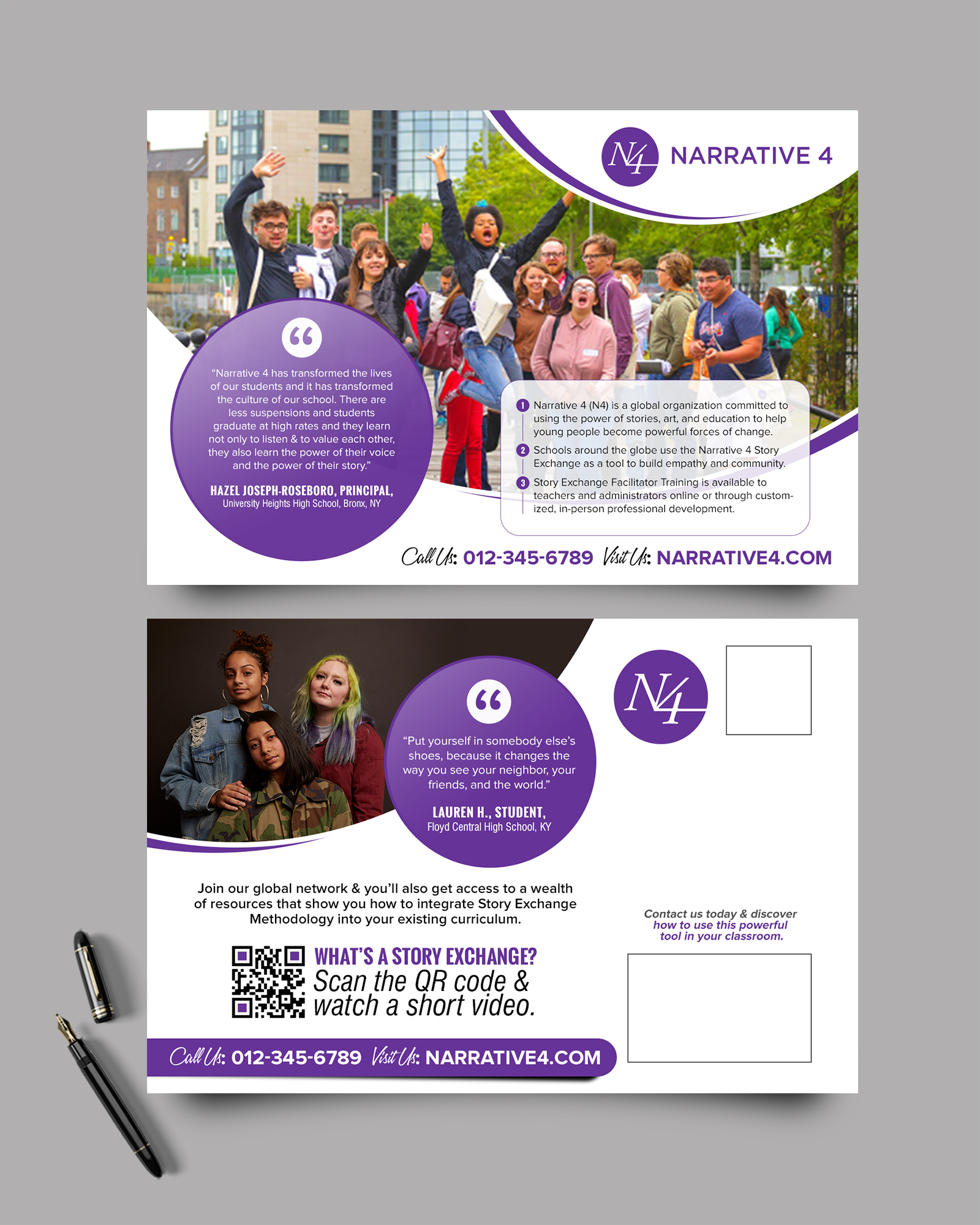 Postcard Design by chandrayaan.creative for Narrative 4 | Design #28831814