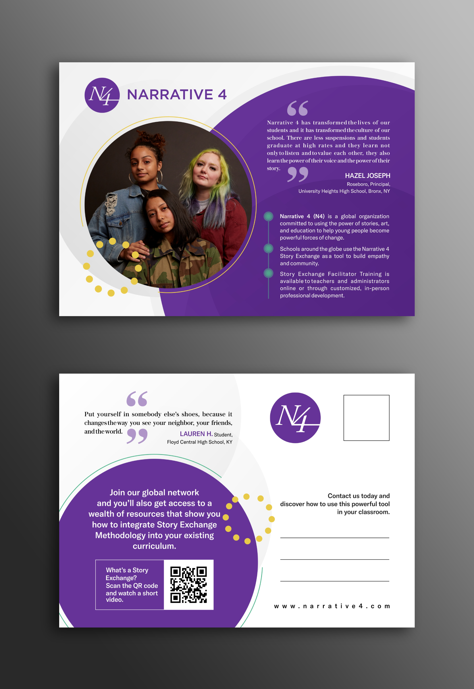 Postcard Design by ecorokerz for Narrative 4 | Design #28830997