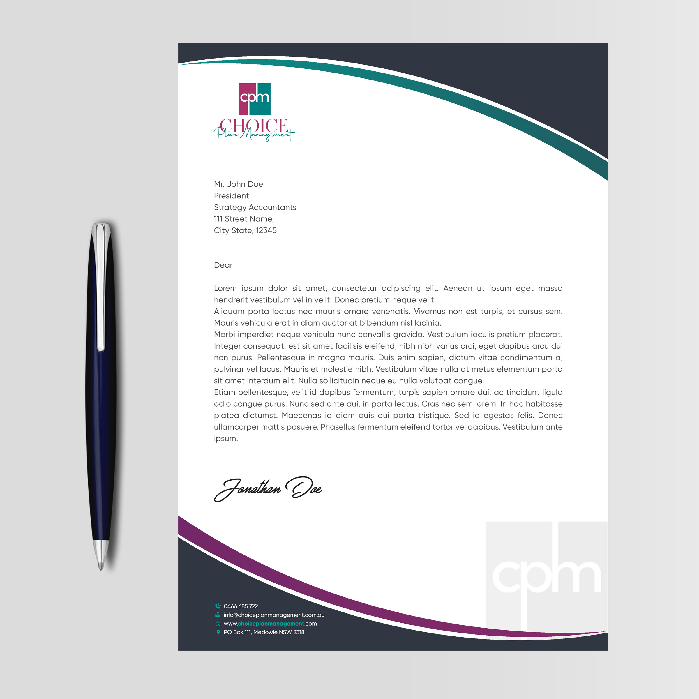 Diseño de Membrete por Designers Hub para Perfect Balance Financial Services | Diseño #28833431