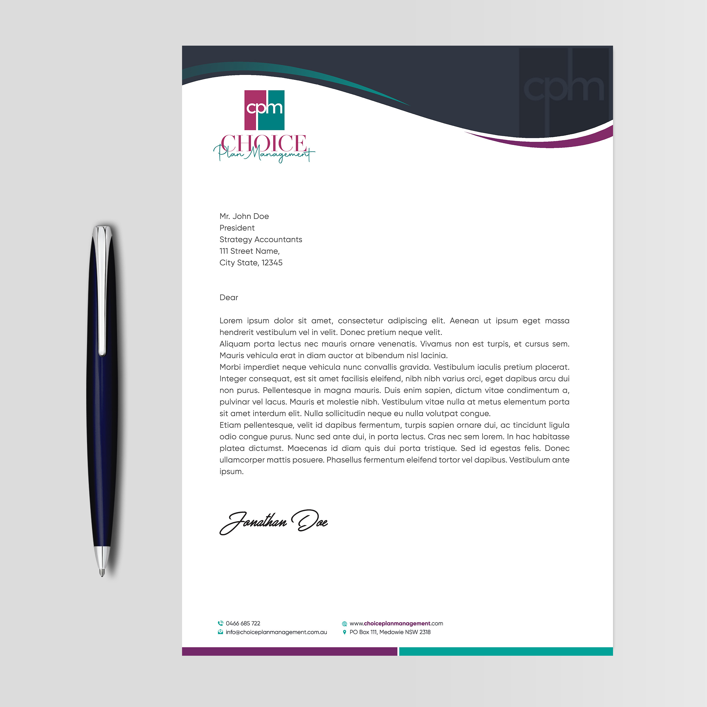Letterhead Design by Designers Hub for Perfect Balance Financial Services | Design #28833476