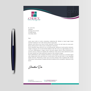 Letterhead to coordinate with business card | Letterhead Design by Designers Hub