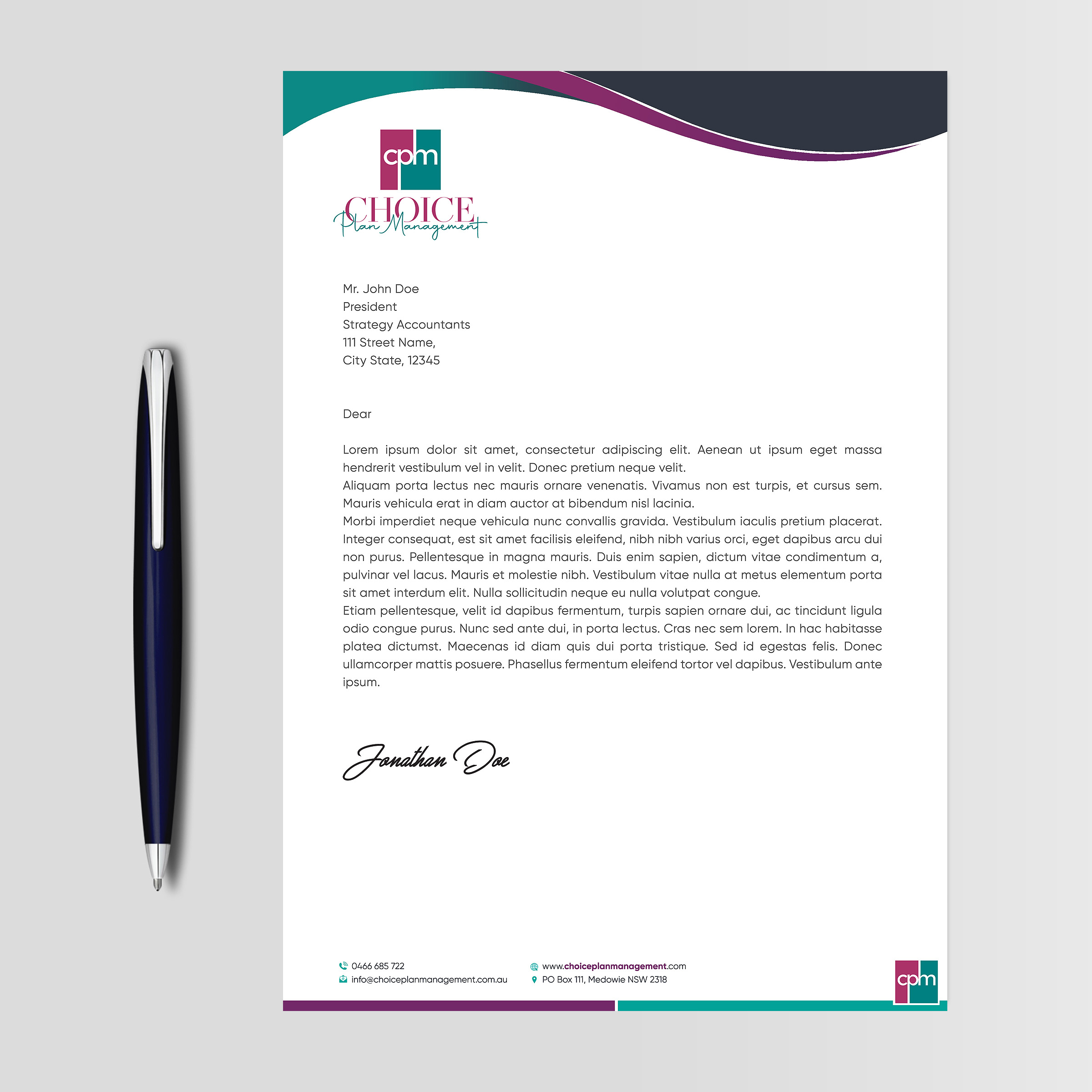 Letterhead Design by Designers Hub for Perfect Balance Financial Services | Design #28833543