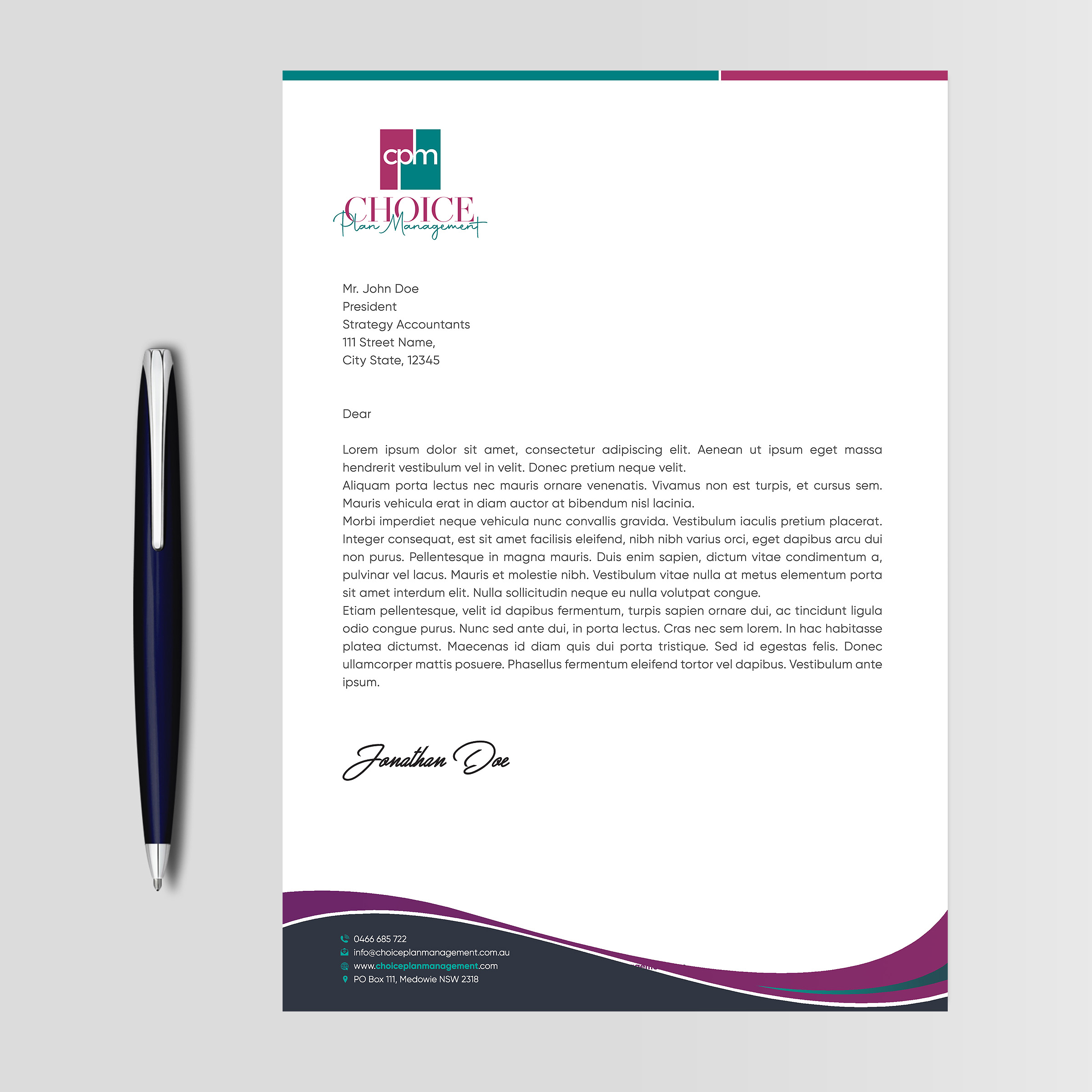 Letterhead Design by Designers Hub for Perfect Balance Financial Services | Design #28833666