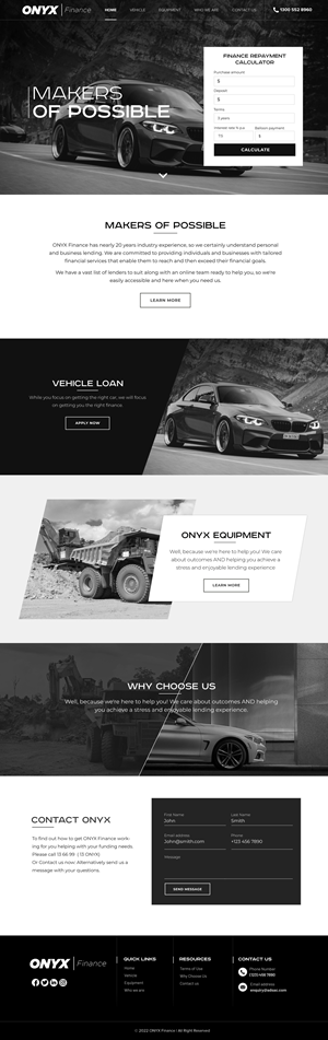 Web Design by Blue Sparrow for ONYX | Design: #28834846